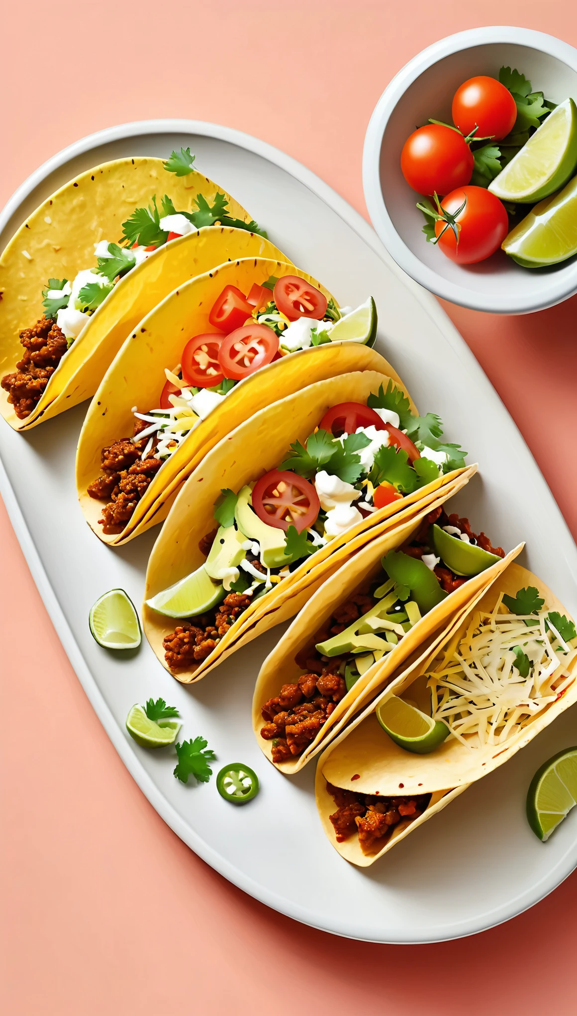 masterpiece,An illustration of delicious tacos served on a plate,Vector Flat,Vector art,A three-dimensional texture