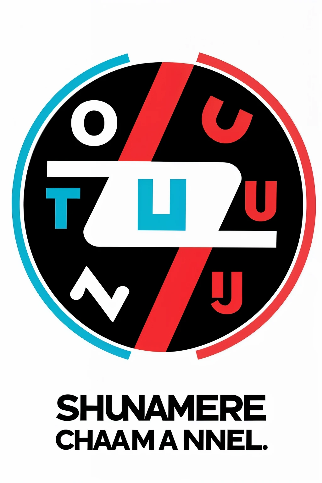 make a logo for a channel, similar to the letter u with gamer style