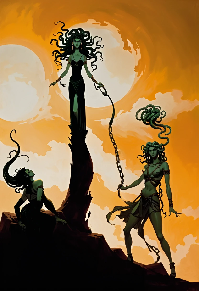 Medusa, restrained harmony, proportional beauty, and idealization, ancient art, greek mythology art,