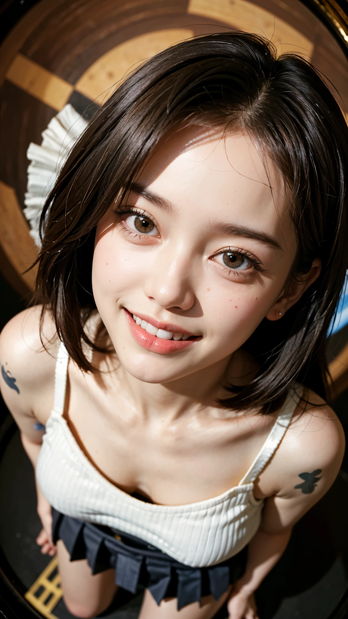8K,Best quality, masterpiece, ultra high res, (photorealistic:1.4), raw photo, (Authentic skin texture:1.3), (film grain:1.3), (selfie angle),1girl,beautiful detailed eyes and face,masterpiece, best quality,close-up,upper bod,