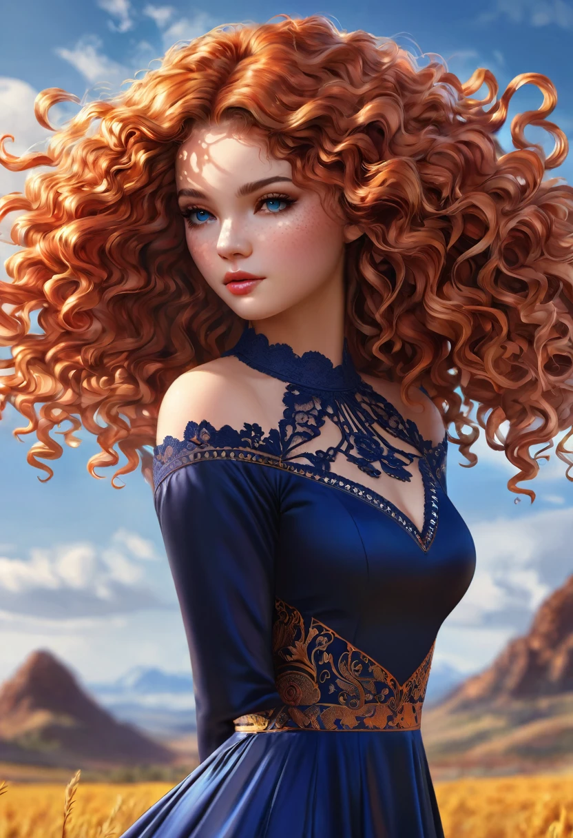 Beautiful boho woman with hair that is coarse, wiry, and tightly curled. It often has a rough texture, feels stiff to the touch, and may be prone to frizz and tangling. The curls can be densely packed. . The Official Art – An Award-Winning Digital Masterpiece In 4K Ultra HD, Extreme Detail And Intricate Realism. This Concept Art Brought To Life By The Hands Of Artists Like Wlop & Artgerm In A Stunning 2D Vector Illustration. Paige Renee Spiranac. LArge, perky, full, well shaped pleasing breasts. Background is a panoramic vista.