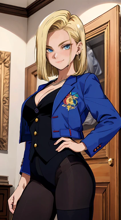 Masterpiece artwork, Best quality at best, ultra detali, absurderes, Beautiful portrait Android18DB, only, ear nipple ring, (比基尼:1.5),dress badly,jewerly, (Ombro to ombro suit:1.5),neckleace, fully body,he used to smile, thongs, vests, clouds, Celestial sky, days days, exteriors,Super jean shortsbest quality, Masterpiece artwork, details Intricate, Tone-mapping, sharp focus, ultra detali, Artstati is the trend,lips, face perfect, blush, mistress, Breasts huge, perfects eyes, Room, lingerie, black pantyhose, love-preta league,