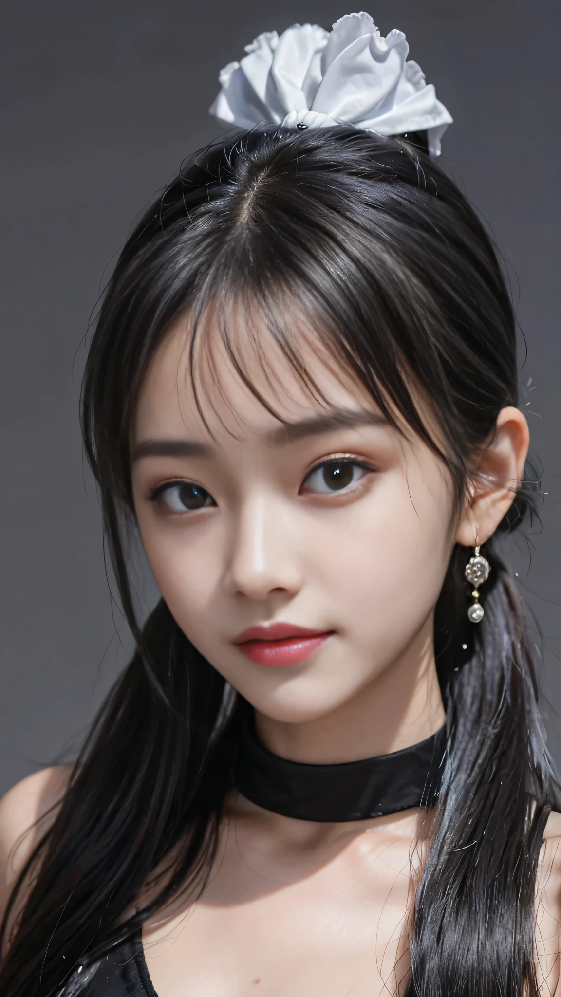 Highly detailed CG Unity 8k wallpaper, top quality, super detailed, masterpiece, realistic, photo realistic, very detailed cute girl, slim body, round eyes, viewer, blush, parted lips, half body shot, laugh ,
Nude , studio, down shot ,