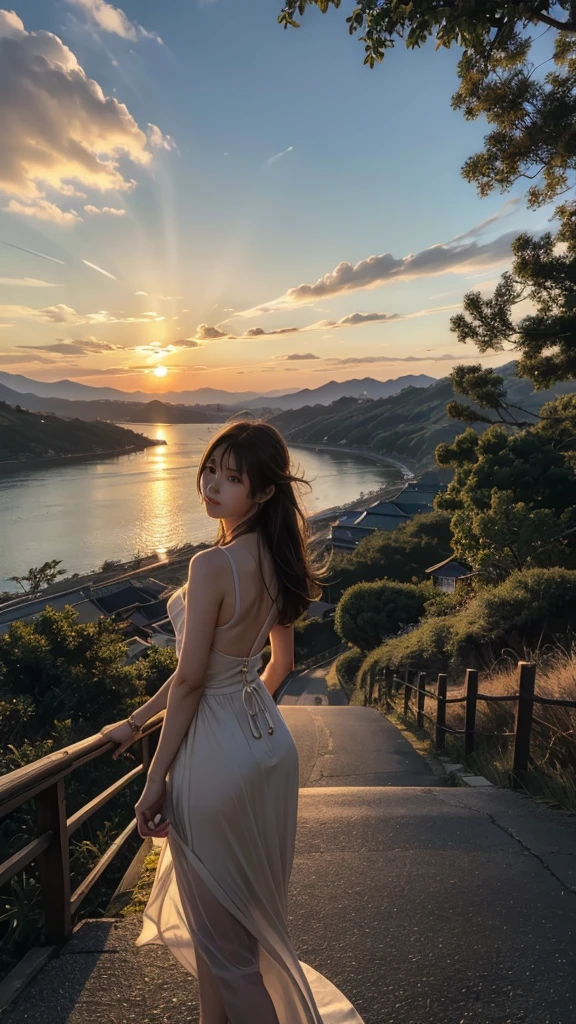 黄金に光り輝くSunset、Sunset、Sunset is the main focus、Landscape only