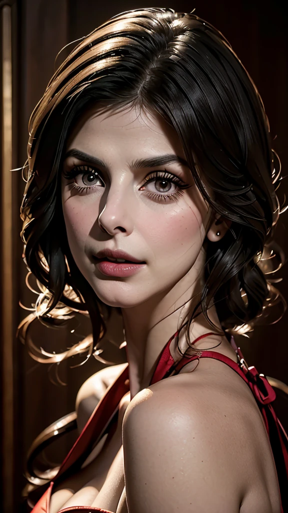 Close up, (Morena Baccarin, detailedeyes, curved eyelashes, sensual mouth with deep details, highly detailed kinetic face, highly detailed skin with depths, long  hair, perfection), ultra-realistic image, perfect symmetry, vibrant and clear, dynamic view, high level of detail and definition, 1200 PPI - Photographic resolution with greater color realism, hyperrealisti, high fidelity, cinematic, 8K UHD image resolution.