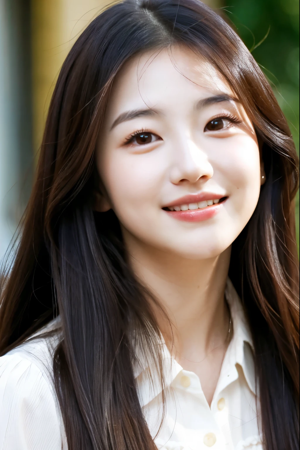 a close up of a woman with long hair wearing a dress, beautiful south korean woman, beautiful young korean woman, bae suzy, gorgeous young korean woman, cute korean actress, young adorable korean face, korean girl, dilraba dilmurat, young cute wan asian face, wan adorable korean face, korean woman, beautiful japanese girls face, female actress from korea