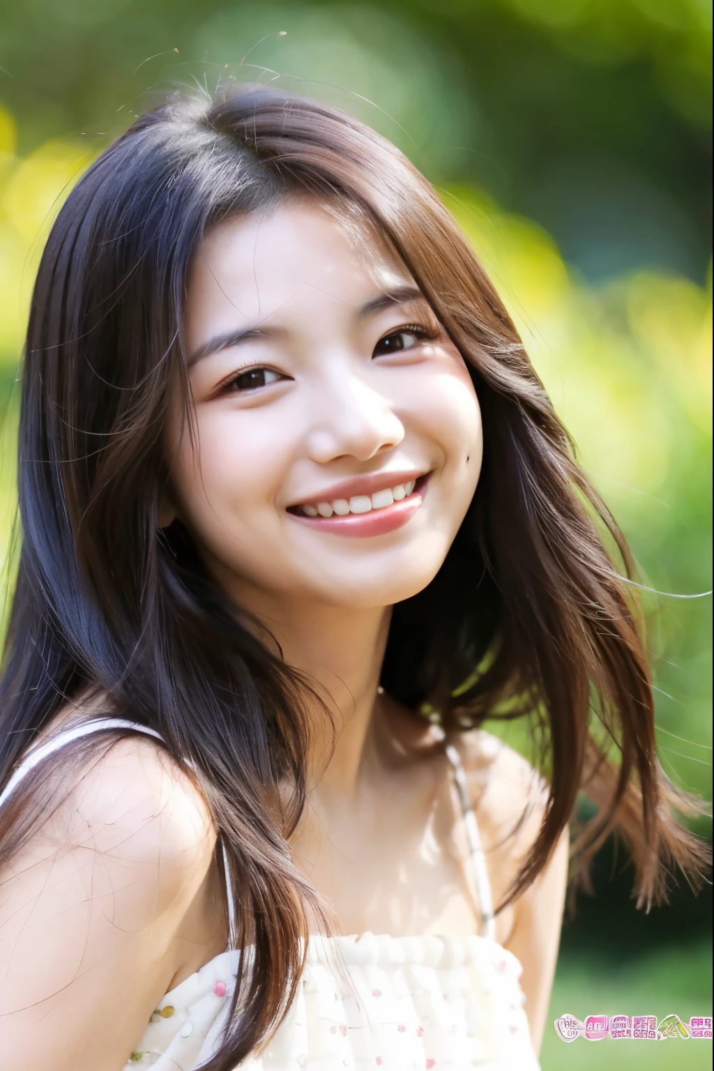 a close up of a woman in a white dress smiling, beautiful and smiling, lovely smile, bae suzy, charming smile, beautiful south korean woman, beautiful smile, beautiful young korean woman, smiling sweetly, slight cute smile, she is smiling and happy, gorgeous young korean woman, beautiful smiling face, cute korean actress, pretty smile, soft happy smile, innocent smile