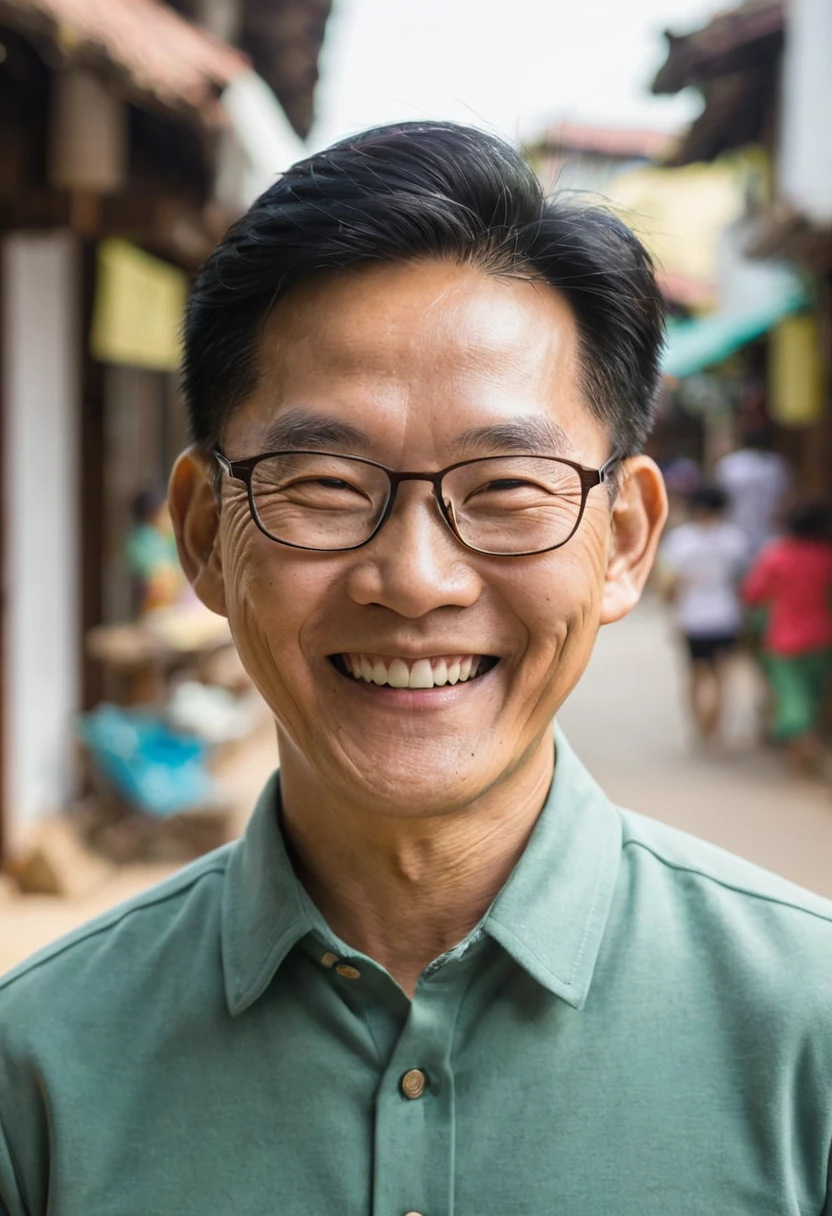 Mr. Nam is smiling