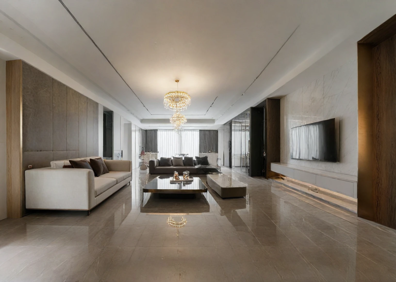 ,Masterpiece, Best quality,8K, Ultra-high resolution,When you step into the (living: 1.1) ,Immediately surrounded by a rich atmosphere of luxury. The space was covered with a soft white fluffy blanket,It is so comfortable,So much so that you can't help but indulge in it。Embellished with precious porcelain and white-off gold ornaments。Whenever it is late afternoon,The afterglow from the window spilled on the floor,Soft light and shadow are reflected,It was as if entering a dreamland. ((Wooden chair and table : 1.3)), ((COLUMN MIRROR : 1.3))