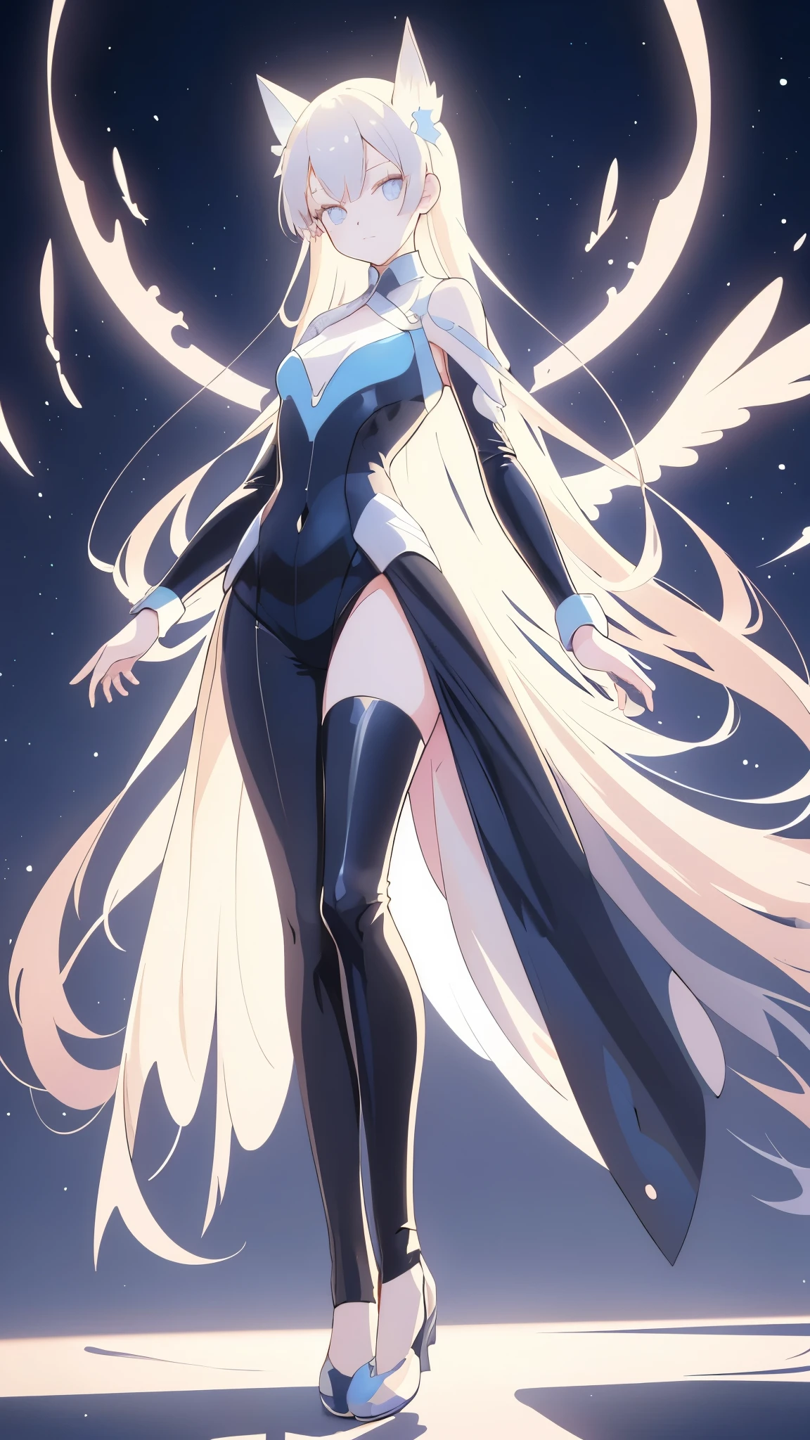 flat vector art, woman, beautiful anime style woman, flat color, wide angle, clean detailed faces, intracate clothing, analogous colors, glowing shadows, beautiful gradient, depth of field, clean image, high quality, high detail, high definition, Luminous Studio graphics engine, cute face, slim waist, nice hips, fullbody overview, fulll body shot
