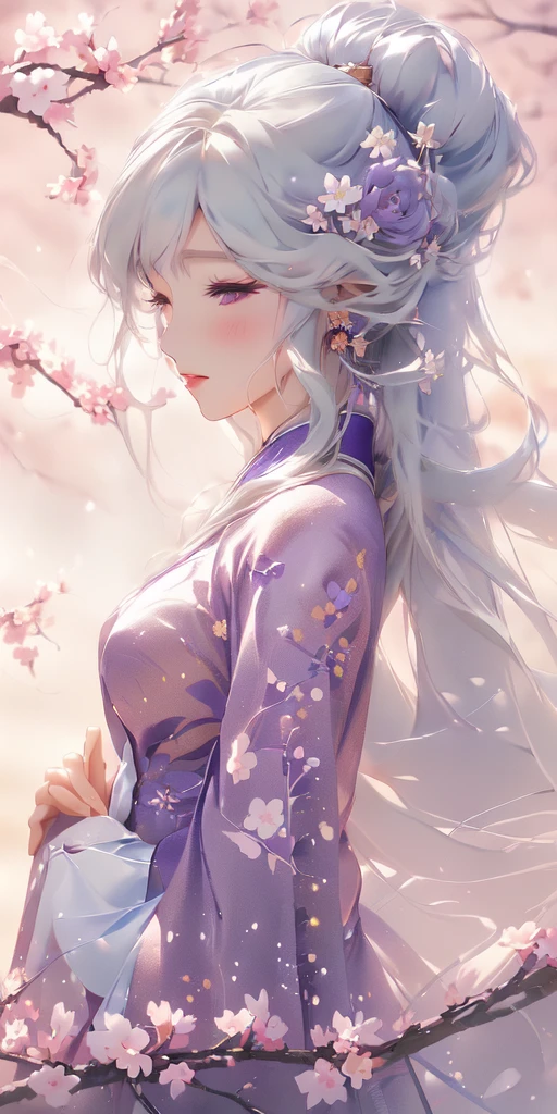 Long hair、Anime girl in a purple dress standing in front of a tree, Beautiful animation portrait, Anime Art Wallpaper 4K, Anime Art Wallpaper 4K, Beautiful animation girl, Beautiful animation artwork, anime art wallpaper 8 k, Beautiful animation woman, Anime Wallpaper 4K, Anime Wallpaper 4K, Beautiful animation, Beautiful animation art, White-haired deity, Gu Weiss
