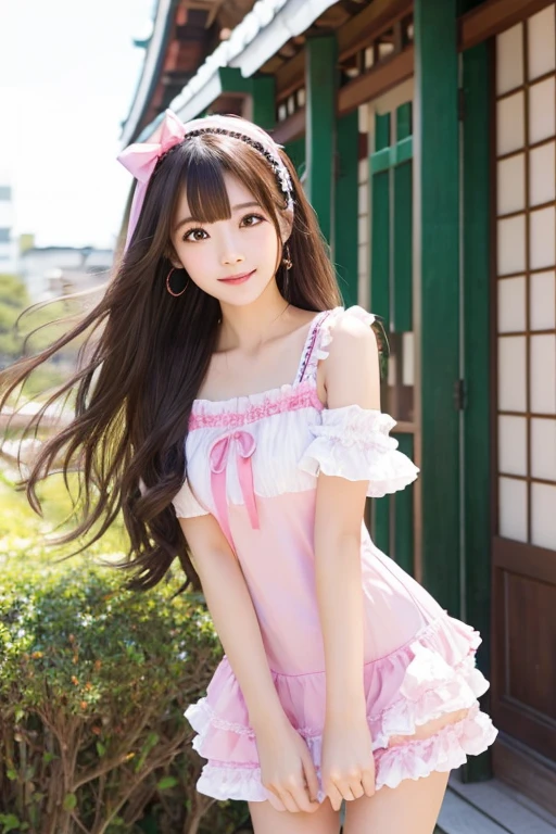 Selphy Japanese women Semi-long hair Frilly clothes