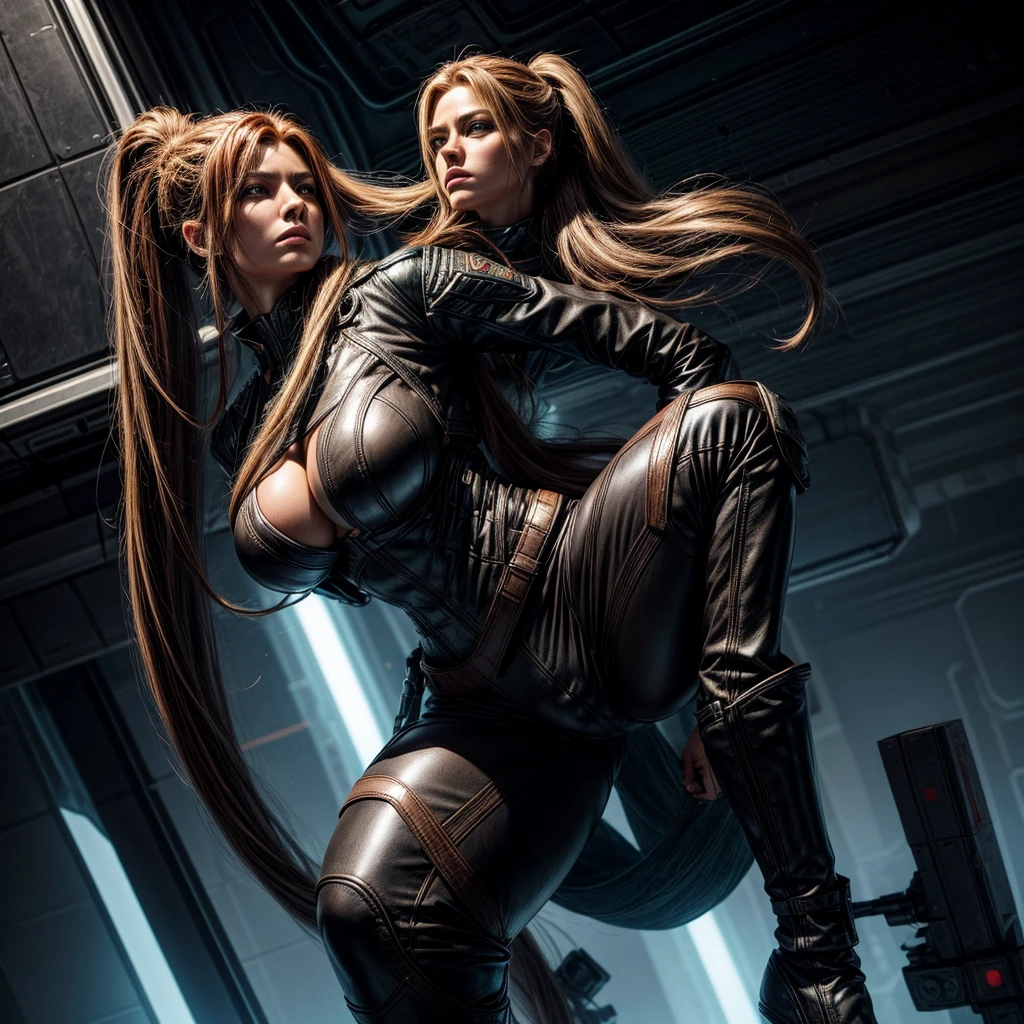 women tall "female dominated planet" amazons "big strong women" jacket "leather pants" boots "women are tall and muscular" "strong build" brunette auburn blonde "long layered hair" "long braids" "ponytail" "women are the dominant gender" athletic spaceship futuristic "women rule the world" athletic leggy heroines "broad shoulders" "very long legs" spacecraft super heroines Chinese south Asian north African Nordic Slavic 