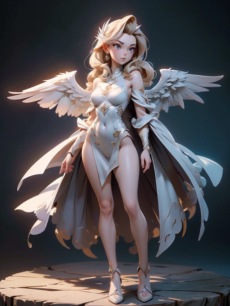 (((masterpiece))),((Finest quality)),(超A high resolution),(ultra-detailliert),(Meticulous portrayal),((best pictures)),(Finest works of art),Ultra-Precision Art,The art of astounding depiction, Fantasyart:1.5, (One woman:1.5),Fusion of angel half body and demon half body,demonic wings:1.4,the angel's wings:1.4, ((full body))