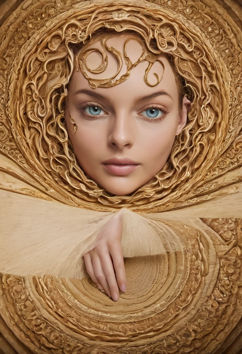 (Illusion d'optique:1.4), a girl made of petals, art conceptuel, (best quality, chef-d'artwork, Representative work, art officiel, professionnel, 8K)