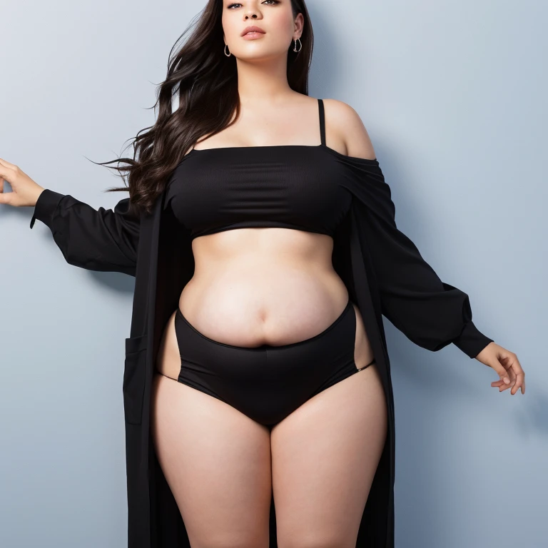 a close up of a person with a very large belly, photo from the front, full growth from the front, centered full body front-shot, photo taken from front, taken in the early 2020s, showing her shoulder from front, seen from the front, photo still of frontal view, half body cropping