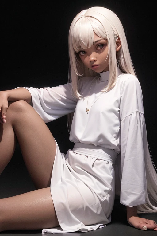 White body, dark-skinned face, Dark limbs