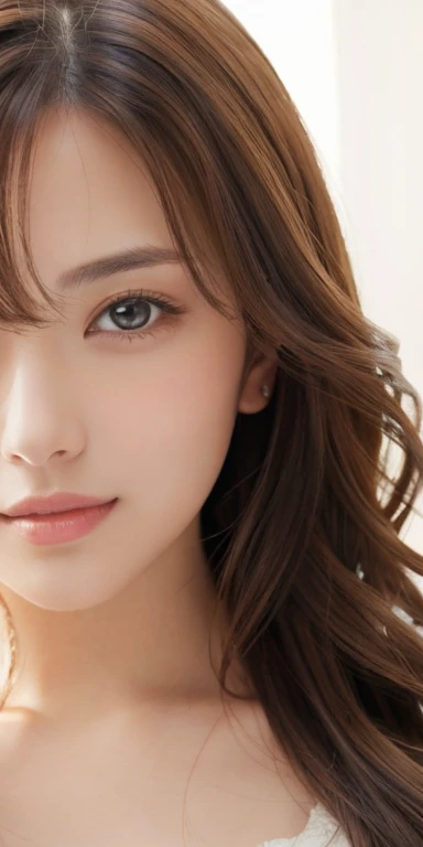 masterpiece、Highest quality、High resolution、Tabletop、wallpaper、Realistic、Bright lighting、Professional Lighting、Face Light、Smooth lighting、Japanese women、Adult、Beautiful woman、action、gravure、sexy、poor、so beautiful、Beautiful Skin、Beautiful and detailed、Detailed face、slim、moderately、Long Hair、Brunette Hair、Brown eyes、Looking at the camera、I have a lemon