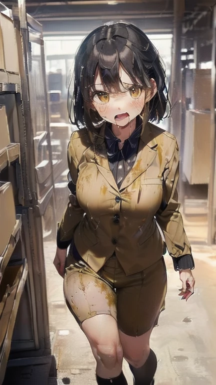 (must be follow these prompts:2.2),masterpiece,best quality,extremely detailed,(in her clothing:3.0),(in her formal styled business suit clothing:2.6),(adorable expression:2.5),(usual face:2.2),(displayed one girl on single picture:2.4),(black hair:2.1),(A short, slightly plump new employee in a business suit working in modern Tokyo:2.2),(The new employee is short and wears a business suit that looks ready to burst.:2.1),(A cute moan like a young girl:2.1),(The new employee was covered in very pale amber-colored semen that had soaked into his clothes.:1.5),(The new employee is wearing a business suit that has been stained with a slightly brownish-yellowish stain from a previous .:1.8),(The new employee's breasts, covered by her business suit, are bulging out due to her strong sexual desire.:1.9),(Lewd love juices dripping down the inner thighs of his dark grey trousers:2.1),(in her clothing massively ejaculated:2.6),(in her clothing over and over again ejaculated:2.4),(seminal frousy girl:1.9),(in her clothing unbelievably ejaculated:2.4),(men's elected twangers were inserted her:2.3),(in her clothing massively ejaculated:2.2),(A new employee with a plump, round body:2.3),(she was already stroked up to the depth intervaginal sensual spot:1.7),(notably buldged up her inner labia majora:2.6),(A young, shy moan:1.5),(having big breasts in her clothing:2.5),(A new employee with a very innocent look while working in the office:2.3),(The new employee is short but has a slightly plump body.:2.1),(The crotch of his dark grey trousers is heavily discolored with love juice stains.:2.5),(The new employee is convulsing and dripping love juice from her pussy, which is hidden under her pants.:1.8),(The new employee's dark grey trousers, tightly encircling her plump thighs, are damp with lascivious secretions.:1.9),(The new employee endures the slush between his legs by keeping his dark grey trousers on tight.:2.5),(The corner of a young girl's body々A new employee whose entire body was toyed with by the lewd urges that wriggled wetly.:1.7),(A new employee who is always holding his crotch over his dark grey trousers:1.7),(A moan filled with childish embarrassment:1.5),(The new employee's suit-covered breasts and nipples are bulging with lust.:1.8),(The new employee's lewd body beneath her clothes is swelling slightly with her lascivious reaction.:1.6),(The new employee works very diligently.:2.5),(The new employee has short, thick legs.:2.2),(first time々New Employees:2.2),(she looks like japanese idol:2.3),(The dark grey trousers are made of a durable fabric that will never tear.:4.3),(Her bursting breasts are completely hidden under a dark grey office suit:2.4),(she looks like a ta:2.0),(All of this happened to the new employee himself, not anyone else.:2.1),(Slimy semen was leaking from the crotch area of his dark grey trousers.:1.6),(tough business suit:2.2),(Make sure to depict the face:5.3),(Calm expression:4.3),(Innocent face:3),(The story focuses on just that one new employee.:3.3),(The only characters that appear are the new recruits.:4.2),(Portrait Style:5)