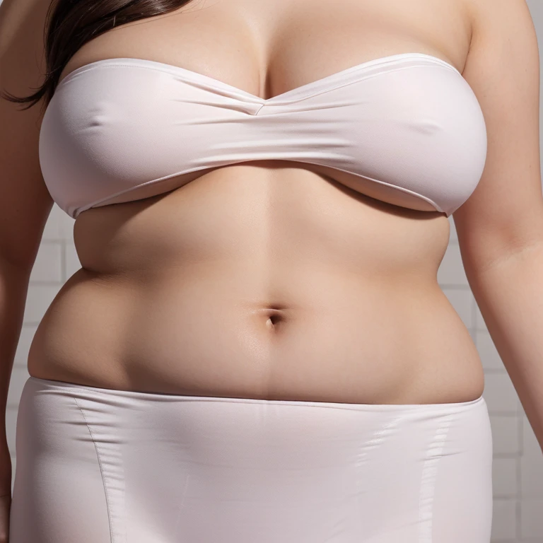 a close up of a person with a very large belly, photo from the front, full growth from the front, centered full body front-shot, photo taken from front, taken in the early 2020s, showing her shoulder from front, seen from the front, photo still of frontal view, half body cropping