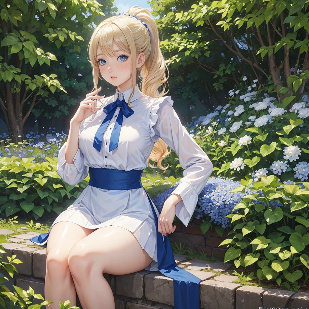(masterpiece, best quality:1.2), ((Extremely detailed)), high resolution, Anime style , photo, photography, Detailed background,1. Beautiful woman Lei Dianming, (Pantyhose), boots,Cowboy shooting, Looking at the audience,A faint smile, earrings, skirt, Necklace, Vest, Cross your legs, From below, On the sofa, Windows, living room,Anime style,blond
