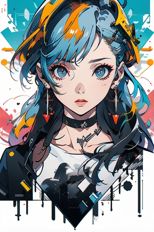 "(Better Quality, first work:1.2) | Detailed Eyes:1.2 1 Female (Dynamic English, perspective, Long Hair) choker, shirt, ear earrings, finely, first work."