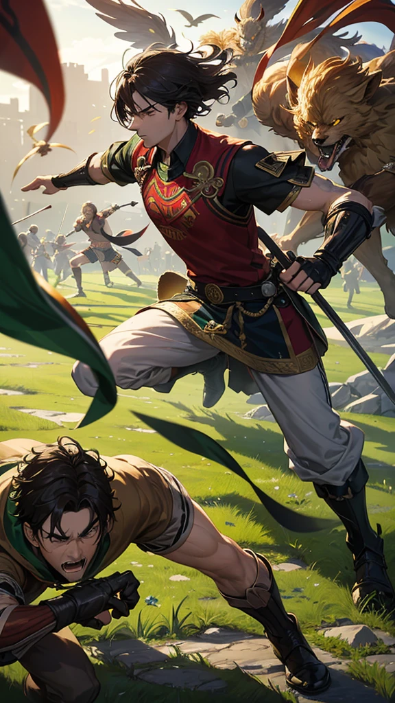 I want a fight between 7 warriors among themselves , gentlemen, Celtic defenders showing their skills 