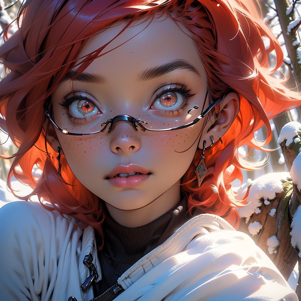 Gorgeous female,  elk antlers:1.5,elk_antlers:1.5)),(((short hair, messy hair,short red hair, red hair:1.3))),(((freckles on the face,freckles))),(((red_eyes:1.3))),intricate eyes,beautiful detailed eyes,symmetrical eyes,((detailed face)), 

(((winter))),((intricate outfit,intricate clothes)),

(dynamic pose:1.0),(centered,scale to fit dimensions,Rule of thirds),

((snowy pine forest)),winter,scenery:1.25,((intricate scenery)),((snow forest background)),

(Glossy winter ornaments),highres,sharp focus,(ultra detailed,extremely detailed),(photorealistic artwork:1.37),(extremely detailed CG unity 8k wallpaper),(((vibrant colors,vibrant theme))),(intricate),(masterpiece),(best quality),artistic photography,(photography taken by sldr),(intricate background),perfect rendered face,perfect face details,realistic face,photo realistic,((intricate detail)),(((realism))),
Hyper realistic,  4k, 