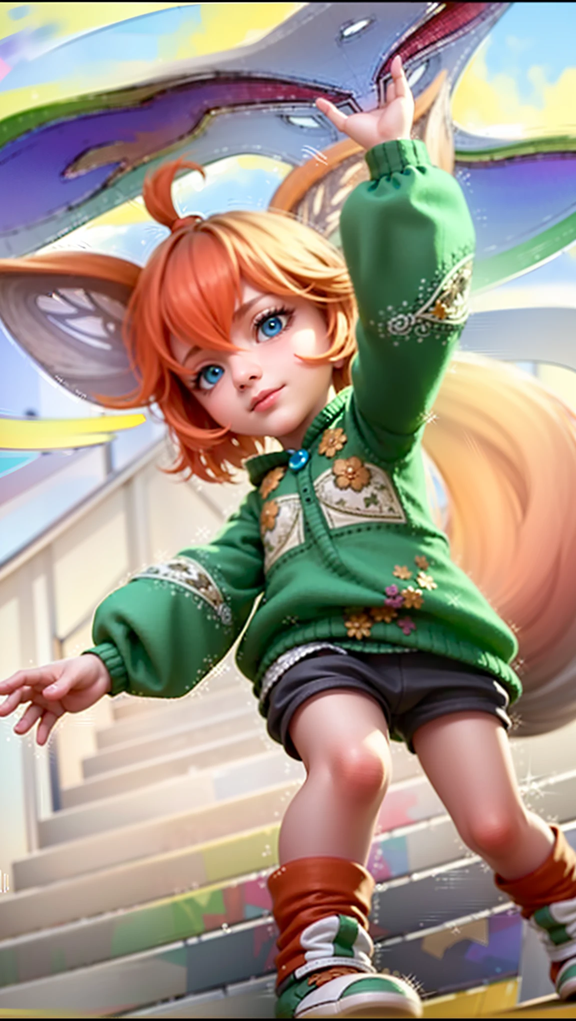 gadis kecil, bermata sipit,masterpiece, ((perfect eyes)) best quality, (semirealism:1.9), beautiful lighting, (extremely detailed CG unity 4k fhd wallpaper), High Detail, Sharp focus, dramatic outdoors, 1girl ,, blue hair, light eyes, smile.