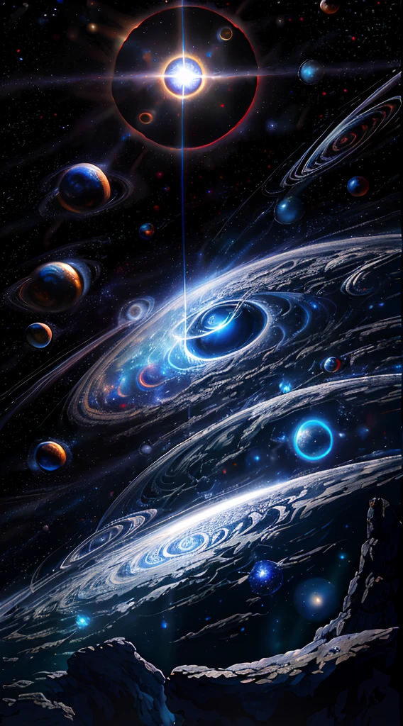 Masterpiece, Best quality, High quality, Extremely detailed Cg Unity 8K wallpaper, Depth of field, hdr,,Photorealistic,Extremely detailed, Intricate, High detail, Universe, space, milky ways, stars, planetes, astronault, kosmos, Celestial, Starcloud, black hole, solar system, cosmic rays, supernova, Deep space, astronomical objects