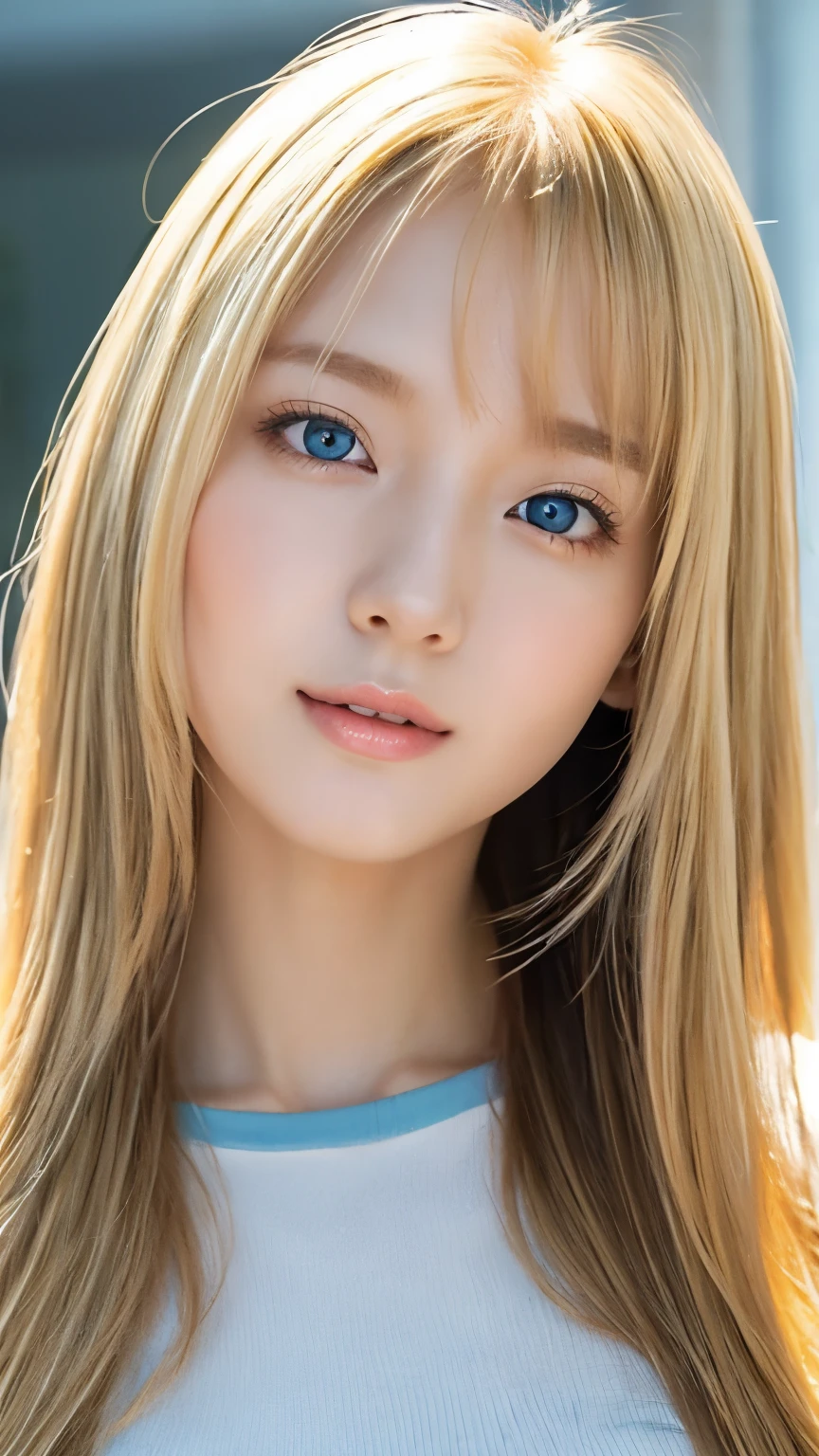 The most beautiful face in the world、so beautiful、Very long, silky, golden, shiny blonde hair、Shiny, silky straight hair、Super long bangs swaying in front of your eyes、Sexy 17 year old cute girl、Bright blue eyes that shine so brightly、pure White beautiful skin、Glowing Skin、ponytail、Beautiful girl with a small face、Please comb your hair、Bright expression、Cheek gloss highlight、
Her shiny, bright blonde hair is dazzlingly sexy.、 17 years old cute sexy little beautiful face 、Shiny hair dancing in front of a pretty face、Long, silky bangs that cover the eyes、The large, bright, light blue eyes shine beautifully.、Very big eyes、Hair that hides the face、Hair too long over the eyes、Sexy and cute young woman、Super long, super long blonde shiny light hair,,,、Clothes、T-Shirts、Big Breasts、Bright expression、White beautiful skin、Cheek gloss、Small Face Beauty、
