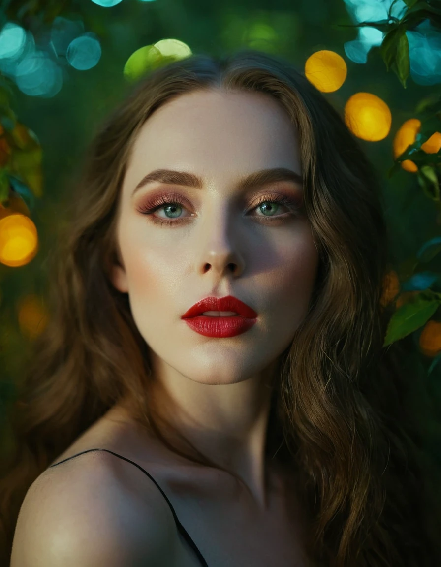 female vogue model 35yo with pale skin, beautiful evil slavic woman, pale skin, long hair, James Bidgood'is marked by its vibrant, colorful fantasy and theatricality. Using the artist's namewill almost certainly infuse the outcome with sparkle, flowers, colorful lighting effects, and a deep sense of dreams unique expression of homoeroticism.,(minimalist abstraction:1.2), (subtle gradient backdrop:1.1), (tranquil yet evocative:1.2), (conceptual portraiture:1.3), (play on perception:1.2), (surreal calm:1.1), (visual metaphor:1.3), cinematic portrait sharp focus, dappled lighting, (backlighting:0.7), film grain, photographed on a Sony A7R IV, 18mm F/1.5 cine lens, (highly detailed, intricately detailed), 8k, HDR,(volumetric lighting), (dynamic lighting), extremely high detail, bokeh, DOF.