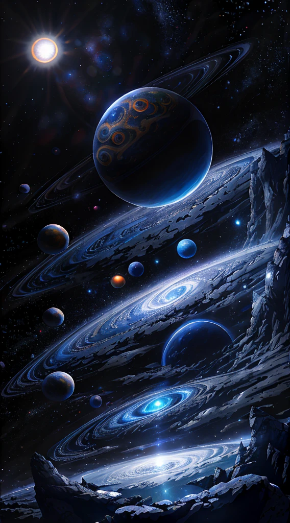 masterpiece, 最high quality, high quality, Very detailed Cg Unity 8K wallpaper, High resolution,,Realistic,Very detailed, Complex, Attention to detail, universe, milky way, planet, Cosmos, Celestial, Star Cloud, Black Hole, solar system, Ocean, Supernova, Deep space, White Hole