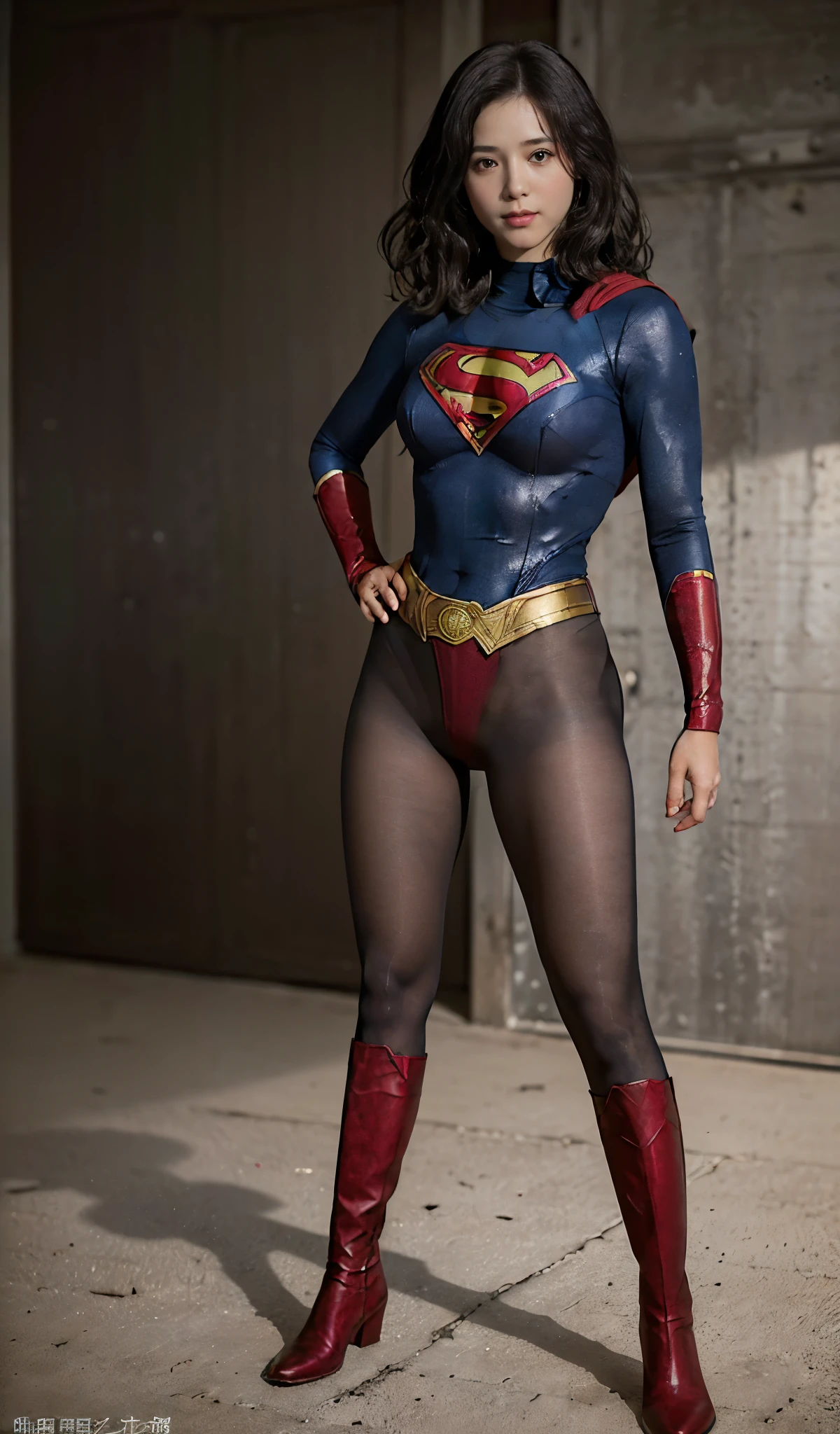 No background、(((Beautiful short haircut)))、(((Beautiful legs in black tights.)))、(((Legally express the beauty of your smile)))、((((Make the most of your original images)))、(((体にぴったりフィットするSupergirl Costume)))、(((Supergirl Costume)))、(((short and beautiful hair)))、(((suffering)))、(((Please wear black tights....、Wear red boots)))、((Best image quality、8k))、((Highest quality、8k、masterpiece:1.3))、(((Preserve background )))、Sharp focus:1.2、Beautiful woman with perfect figure:1.4、Slim Abs:1.2、Wet body:1.5、Highly detailed face and skin texture、8k