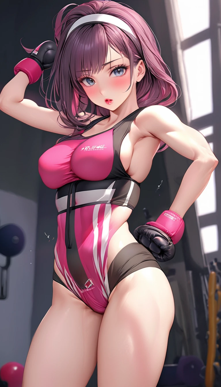{{{{{16k, nsfw, As a sex instructor she teaches positions to boys in demonstrations and the wiggle of her hips is an art form, Her double eyelid, All the fat sucked out of the liposuction surgery was poured into her tits and hips, liposuction, make the eyes bigger through incisions, thicken the lips and make the labia minora look pretty, When she gets her ideal face and body, Tits that get rounder bigger and more supple with each jab her face that gets rounder, When she jabs with all her might, the pleasure chemicals flow through her so she does it many times, Her adolescent tits jiggle and grow with each jab and her sporty clothes stretch tremendously, When her need for approval was satisfied she evolved into a sportive cute once-in-a-millennium, Her hair and tits bobbing up and down with every jab and cowgirl stroke she hits, Her tight body and pussy, hot pretty clitoris}}}}}, {{{{{a after plastic surgery girl with made-up sportive cuteness, transforming a Japanese girl into her facial rank to the SSS rank of top-notch pretty actresses, She's in a romantic gym filled with female hormone steam, her beautiful slender underbust, slender curvy cute waistline, she grew into a girl that she had an lewd fetish for lips and necks and waistlines, her clearer nip line from underbust to hips, Her hair is replaced by a bang sportive glossy medium long hair, The ends of the hair are curled inward and lovely., The growing body is reproduced with thick vivid lips, wearing boxing gloves and Fighting pose with knees up and deep hips down while riding a cowgirl}}}}},{{Extremely detailed}},{{{{{wearing gloves, cute hairband, Sexually unused body with pure and innocent aura re-formed by hypnotherapy, When the plastic surgery is finished and she gets a dazzling light in her eyes becomes an sportive innocent girl, integrated her head small}}}}}