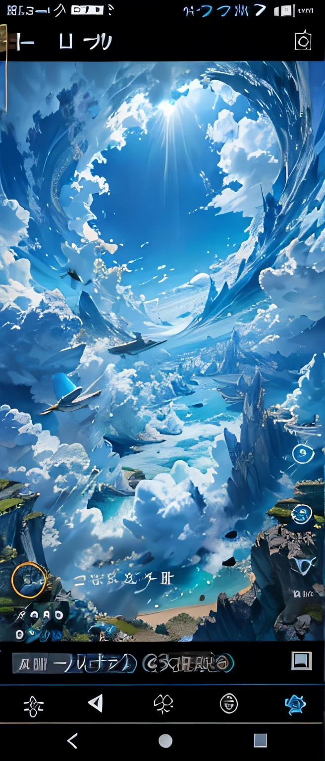 , Blue View, Big Sky、Ocean、aerial photograph、Cumulonimbus,Spread your wings、View from above、Rule of 3、Golden Ratio、Shine