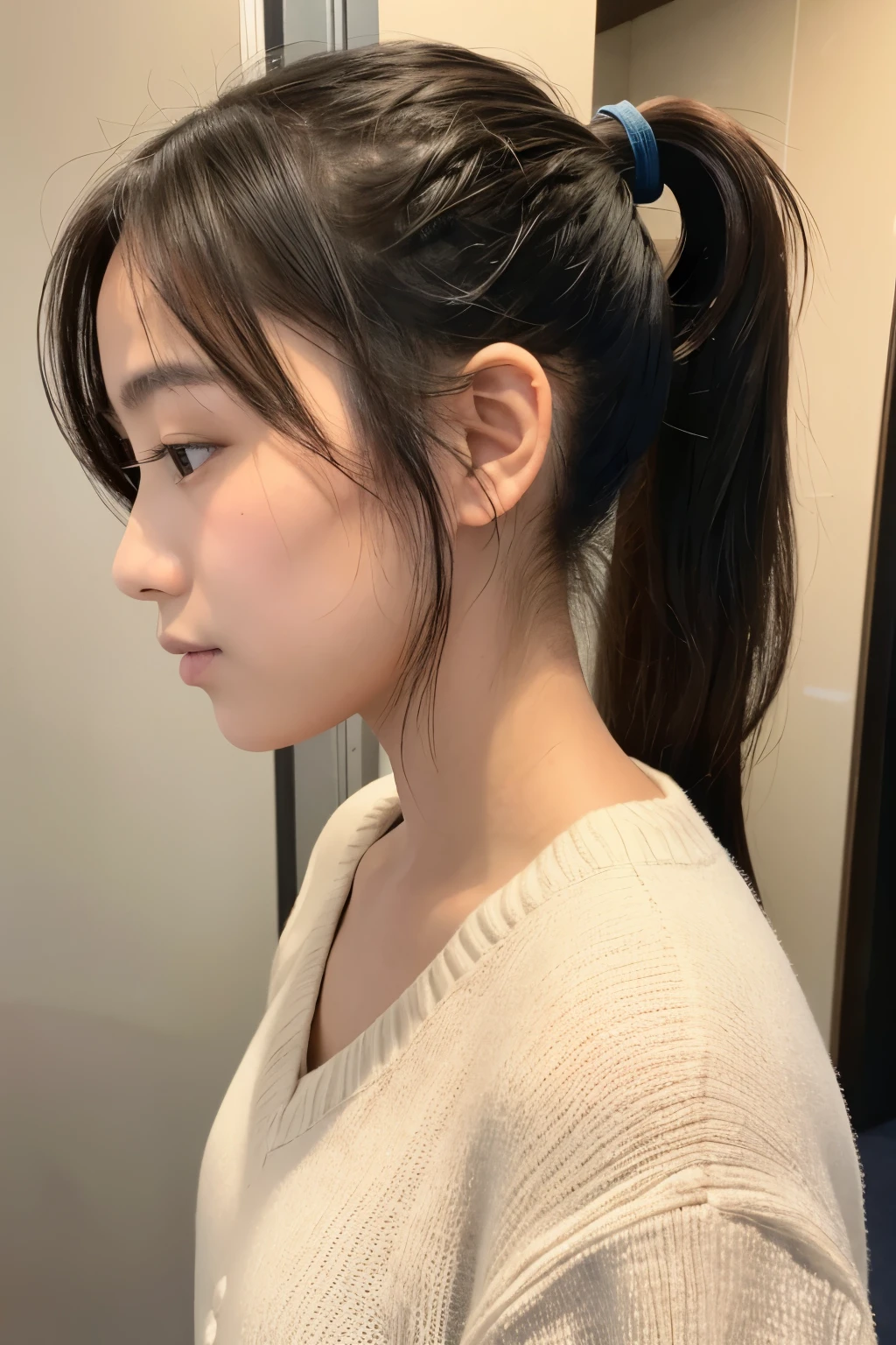 Japanese 18 year old,ponytail