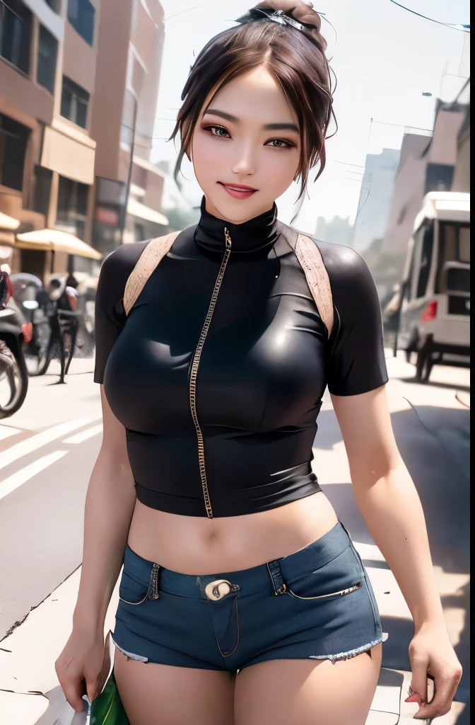 Shining Korean beauty with cybernetic arm,(Transparent and revealing clothing:1.3, ),(Cyber Girl is、Ride through a futuristic city in a colorful vehicle, Custom painted green Kawasaki Ninja bike:1.3),mini skirtを履いてバイクに跨り白いパンティが見えてます、Kawasaki Ninja 250、Show me her white panties.、 （Ultra mini skirt:1.3）、Shiny light brown and orange striped ponytail hair,Cute Smile,Perfect round face,A bright smile that makes everyone happy,Proper body balance,Tabletop,Ultra-high quality output images,High resolution,Intricate details,Very delicate and beautiful hair,Realistic photos,dream-like,Professional Lighting,Realistic Shadows,Focus Only,Beautiful Hands,Beautiful fingers,Detailed functions of the fingers,Detailed characteristics of the garment,Detailed characteristics of hair,Detailed facial features,