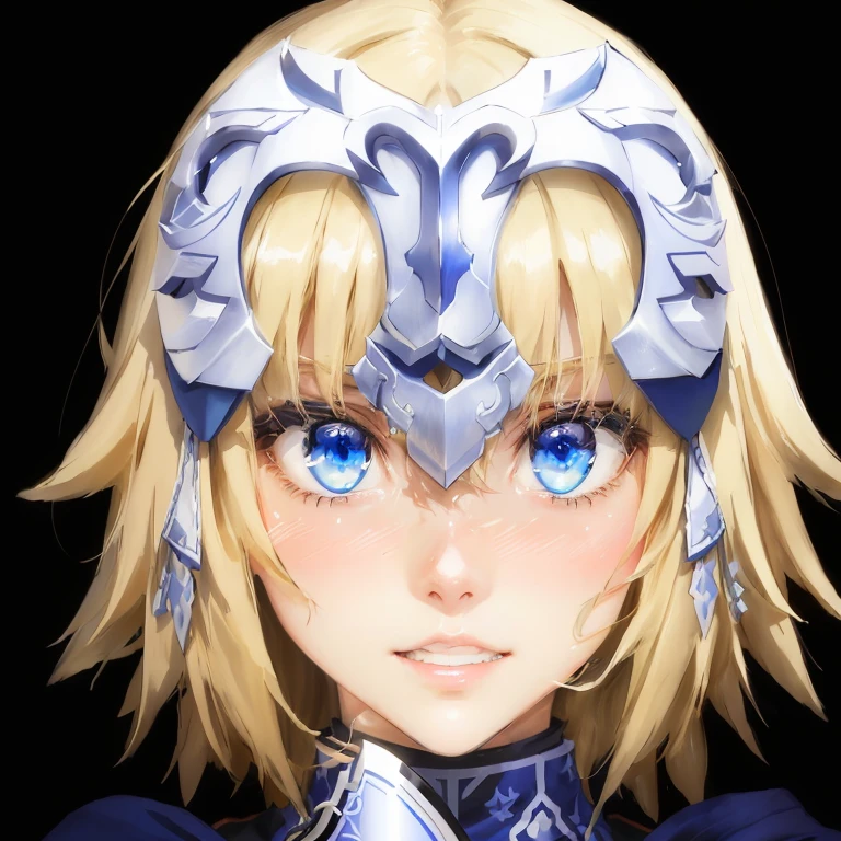 角のある頭飾りとblue eyesをしたアニメの女の子, But the armor is covering her face, destiny grand order, !!beautiful!!, 公式アーto, destiny , blush,Embarrassing,surprised,Wet,See through,to,Jeanne d&#39;Arc (destiny),Blonde, (destiny), blue eyes,Headpiece,((Blowjob Gestures:1.5)),One girl,blush,Open_moutsideh,tongue_outside,, Heavy breathing 、Pussy juice、whole body,Hiromitsu Takeda