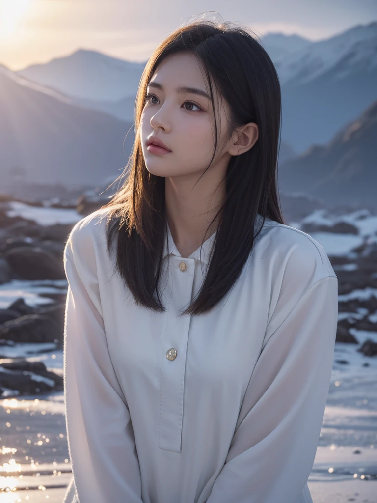 Rural landscape, Girl wandering in the slush, Sun rays, distant,{{ Perfect facial proportions}},{{masterpiece}}, {{{best quality}}},{{Extremely detailed}}, {{illustration}},{{masterpiece}},{{{best quality}}},{{Extremely detailed}}, {{{illustration}}},Clear facial features,Beautiful scenery,Photorealism,realism,Reality,High Detail,Ultra-high quality,high resolution,Popular on artstation,超realism,HD,16K,Unreal Engine,rendered on octane,Corona Rendering,Tilt Shift,Bottom View,Rembrandt Lighting,