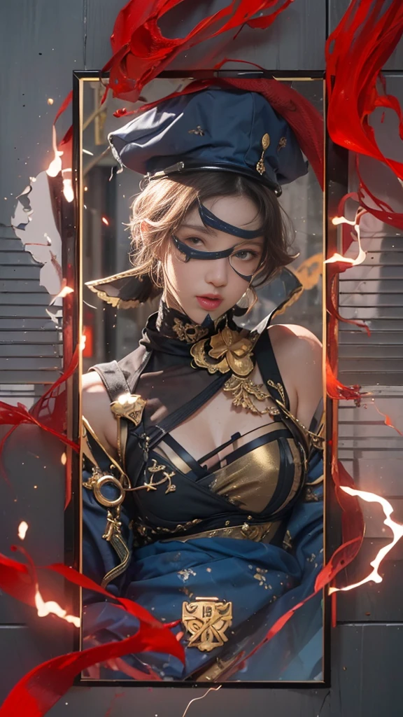 Three Woman body set big breasts, wearing policewoman uniforms, showing off their boobs,nsfw, unite in a provocative display of dominance and seduction, their bodies a playground for their wildest desires, looking at viewer, red bump lips, eye in black, extremely realistic vision