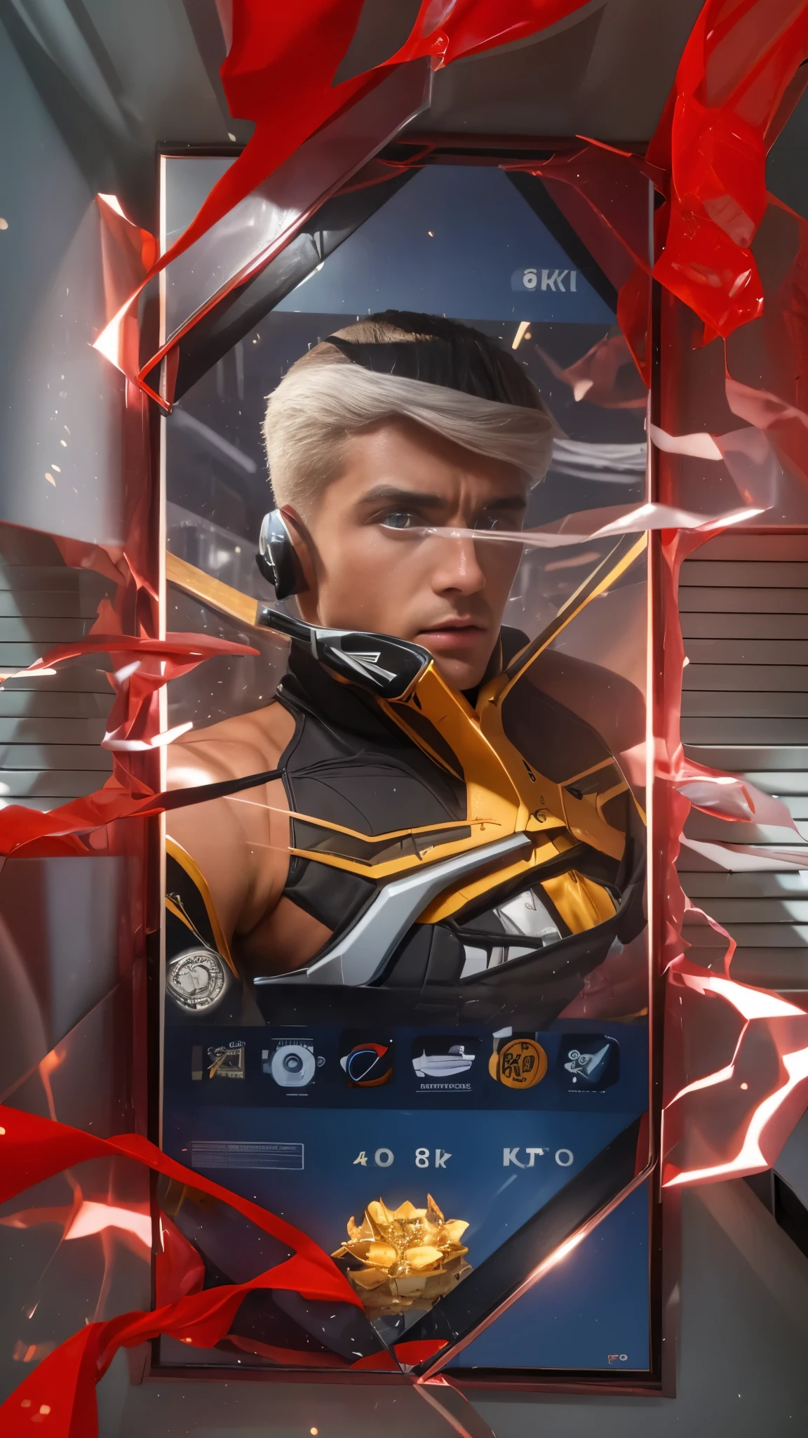 ((BEST Quality, 8k, Work: 1.3)), upper body,, Sharp focus: 1.2, man with perfect figure, highly detailed facial and skin texture, Detailed eyes, double eyelids, interior view, short hair,