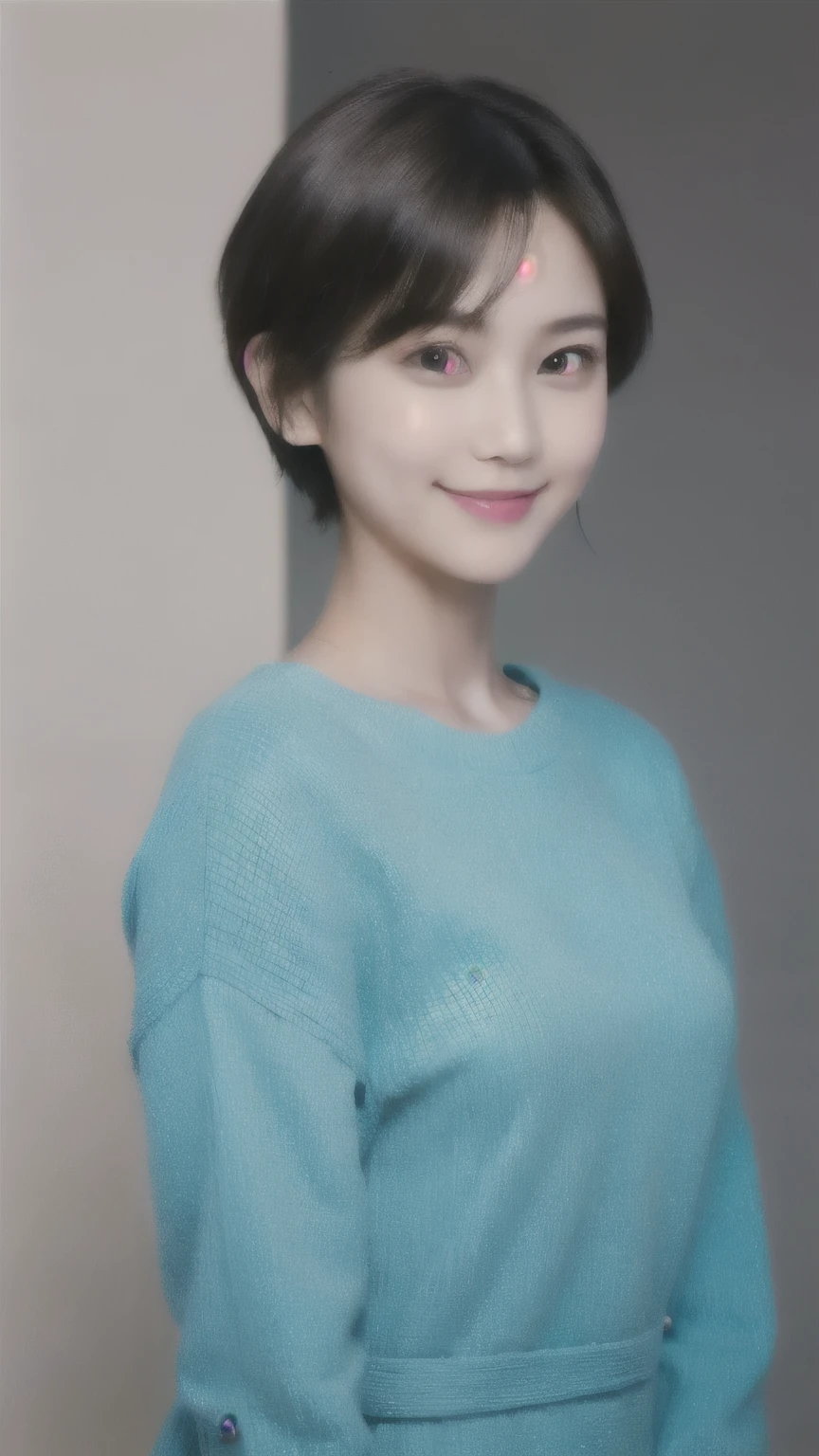 259 20-year-old female, (short hair),(Genuine), smile