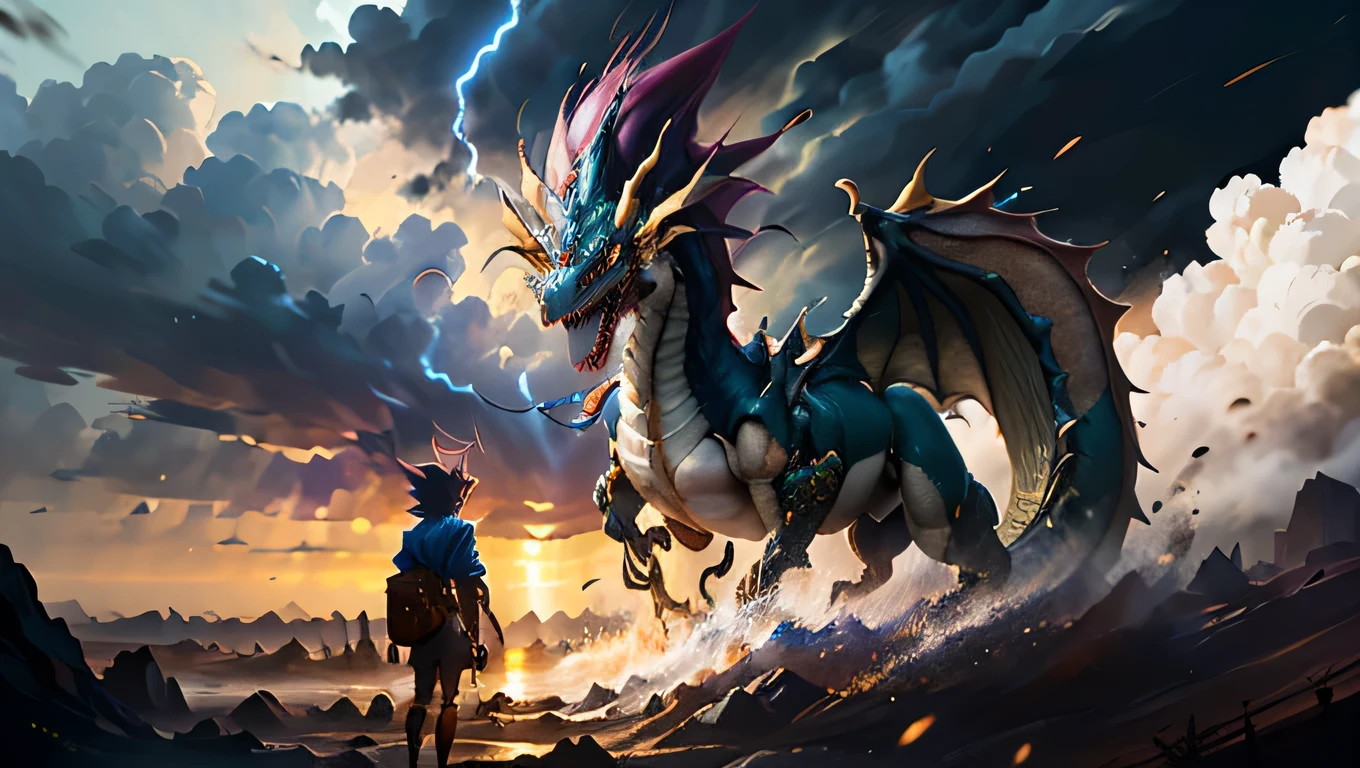 (Highest quality,4K,8k,High resolution,masterpiece:1.2),Very detailed,(Realistic,photoRealistic,photo-Realistic:1.37),figure,charcoal drawing,Anime Style,Stormy atmosphere,lightning,Contrasting,bright colors,Dramatic composition,Horakhty sky this is a stable diffusion prompt with a strong artistic flavor.,Gazing at the sky,The sky filled with lightning and thunder、Hero with a sword、Students on campus are horrified by it all.,The scene was shrouded in an atmosphere of panic and confusion.。
The image based on the materials and style of figure and charcoal drawing,Through strong contrast and bright colors,Creates a dramatic atmosphere。The photo of the hero and the sky dragon is in ultra high resolution.(4K、8k)Presenting details,Allow the viewer to appreciate subtle lines and textures。whole,This painting has a Realistic effect,Photorealistic。
A whole statue based on the artistic style of the animation,Using charcoal drawing and figure techniques,Expressing vivid and expressive character images。By using bright colors and contrast to highlight the presence of the boy and the sky dragon,Enhance the drama and impact of the image。
The overall tone of the picture bright、bright,To emphasize the importance of the characters and the sky。Using figures and charcoal drawing materials,Enhance the texture and quality of the image。
at last,The whole picture uses deliberate lighting effects.,To emphasize the image of the boy and the dragon in the sky,Increase the drama and impact of a scene。at the same time,The effects of thunder and lightning also bring a sense of tension and mystery to the whole picture。
whole,this is、A high-quality painting of the ever-changing campus landscape.。,Materials and styles through figures and charcoal drawings,as well as bright colors and Dramatic compositions.,Also includes detailed figures of Atem and Osiris, Dragon in the Sky,Create stunning photos。