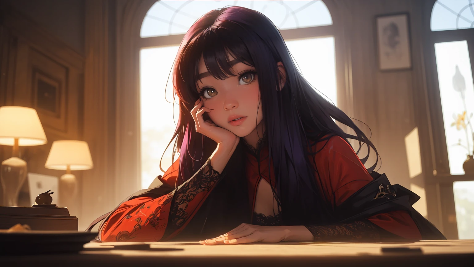 Ultimate Sword (Zekken), masterpiece, Best quality, 1 girl,photo, Studio photography, realistic:1.2, Littlemasterpiece, yuuki konno from anime SAO, hairband, long hair, pointy ears, purple hair, (red eyes:1.5), Best quality, very detailed, high riding_Yuki, smile, (recognized, tempting, breathtaking, breathtaking, fabulous, startling:1.3), (very detailed, high quality:1.3) Тиндаллаmasuter piece、top quality、Highest standards、Highest image quality、Table、complex parts、a high resolution、depth of field、natural soft light、professional lighting, [[gentle fingers and hands:0.55]::0.85],(detailed fingers),),(emotional),(breathtaking),(main part:1.2) whole body.), (Anime Style), (Super Detailed), (brutal), (uhd, HDR), (8k), (High Resolution: 1.2), (Complex and Beautiful: 1.2)