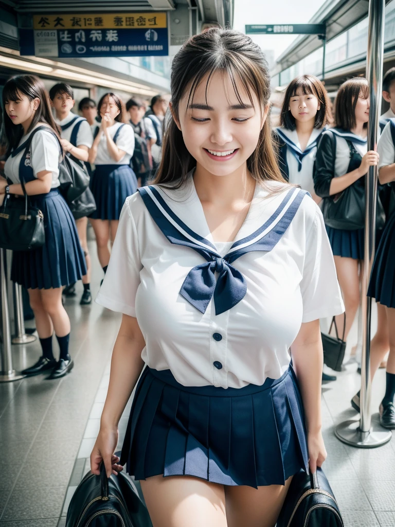 (beautiful),(:1.3),(Embarrassing:1.5),(In 8K),(Buckshot),Cute Japanese Girls,to be born,Portraiture,Photorealistic,Ultra-high resolution,Highest quality,Natural light,(Ray Tracing:1.2),
The break is
(Big Breasts:1.3), Big Breasts, Narrow shoulders,(Escalators in subway stations), See through, (Plump body:1.4), Embarrassing from,, high school, Sailor suit, loafers, White short socks, From below, high school, Panty Shot Skirt, sealed, throw,
break
(Natural skin texture,Fine skin, Hyperrealism,Ultra Sharpness),Intricate details,Written boundary depth,smile,(blush), break,(Top view:1.5)、fear, Despair, ((I close my eyes and gasp hard:1.2))、Endure:1.5)), Grit your teeth、The whole body is projected