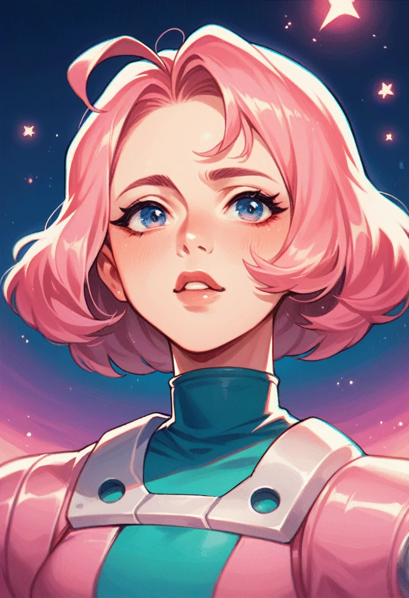Pink space rocket gif