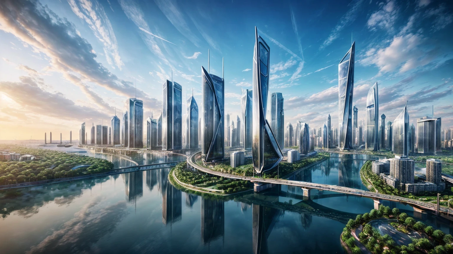 (Best quality,4K,8K,A high resolution,Masterpiece:1.2),Ultra-detailed,(Realistic,Photorealistic,photo-realistic:1.37),Futuristic floating city,Futuristic technology,Huge urban high-tech tablet platform,Airship,Floating in the sky,Futuristic city,Small airships around,High-tech hemispherical platform,Colorful lights,Advanced architecture,modernn architecture,skyscrapper,Access the cloud,Scenic beauty,view over city,Impressive design,Blend seamlessly with nature,energetic and vibrant atmosphere,Futuristic transportation system,Parking is suspended,Transparent path,Lush greenery,Sky gardens,cascading waterfalls,Magnificent skyline,reflections on the water,Sparkling river,Architectural innovation,futuristic skyscrapers,Transparent dome,The shape of the building is unusual,Elevated walkway,Impressive skyline,Glowing lights,Futuristic technology,Minimalist design,Scenic spots,Panoramic view,Cloud Piercing Tower,Vibrant colors,epic sunrise,epic sunset,Dazzling light display,magical ambiance,The future city,Urban Utopia,LuxuryLifestyle,Innovative energy,sustainable development,Smart city technology,Advanced infrastructure,Tranquil atmosphere,Nature and technology live in harmony,Awesome cityscape,Unprecedented urban planning,Architecture connects seamlessly with nature,High-tech metropolis,A cutting-edge engineering marvel,The future of urban living,Visionary architectural concept,Energy-efficient buildings,Harmony with the environment,A city floating above the clouds,Utopian dreams become reality,The possibilities are endless,State-of-the-art transportation network,Green energy integration,Innovative materials,Impressive holographic display,Advanced communication system,Breathtaking aerial view,Quiet and peaceful environment,Modernist aesthetics,Ethereal beauty