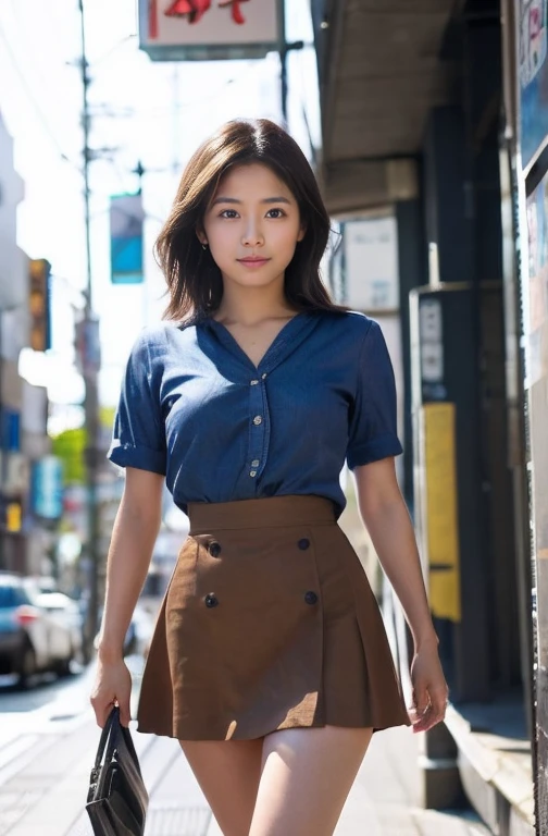 アニメcuteSexy完璧なスリムな官能的なボディ大きな胸と巨大な太もも, Exquisite and highly detailed illustrations of anime (Young girl). In 8K,Highest quality,Actual image,Details Complexity,超high resolution,field of depth,Masseter muscle area,Soft natural light,Professional Lighting,One Girl,(cute:1.2),Very beautiful 17 year old girl,Detailed eyes,((Brown eyes)),(Chestnut Hair),(short hair),(Bans),Perfect Skin,Glowing Skin,fair and white skin,Thin Skin,Big ample breasts,((Perfect Anatomy,Beautiful Hands,Perfect hands,Five fingers connected to the palm,Accurate needles without discomfort)),Perfect bare legs,Delicate legs,Perfect balance,Sexy,I can see your chest,((Japan Uniform)),((Uniform Mini Skirt)),(tie),Black Stockings,Chano Leather Shoes,Diving deep into the city,I can see your crotch,Show me your panties in the street,Both legs are bent,legs open in an M-shape,,I can see your pants,Slender thighs when viewed from the front