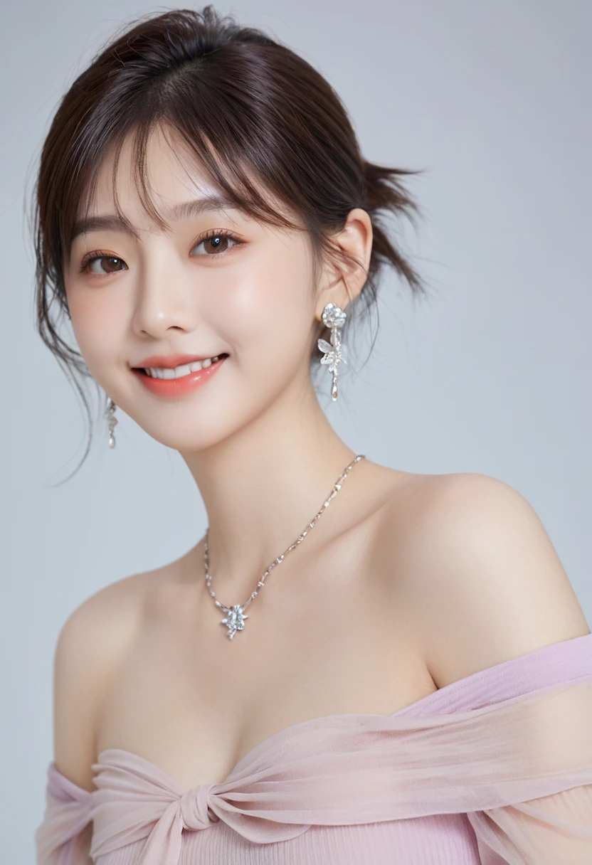 ((Highest quality、8k、masterpiece: 1.3))、Perfect Body Beauty: 1.4、Slim Abs: 1.2、Slim Absを持つ美しい女性:1.3、(Highlight Haircut、Breast F cup:1.2), Round shaped breasts, Perfectly shaped breasts, (((loose sheer shirt))), (good, ), Simple Necklace, Ultra detailed face、18-year-old、 Beautiful woman、(Dark brown shortcuts), Slim face、Highly detailed face and skin texture、Highly detailed lips、Spread your legs、Highest quality、masterpiece、Ultra-high resolution、(Realistic:1.4), I walked with confidence, Open your arms, length Shot, Light background, ((Reading a news program script in the studio, Open, Glass Room:1.5)), ((Beautiful female announcer,Nogizaka Idol Face,A kind smile:1.5)), ((thinです, Milky, Skin-tight off-the-shoulder knit dress.:1.5)), ((Gorgeous Earrings, Silver Necklace)), ((Bright lighting, Foliage plant:1.2)), ((Erotic atmosphere, An erotic gaze that invites men:1.5)), ((Your clothes are wet,I rode a lot:1.2)), Ultra-detailed skin, Fair skin, Glowing Skin, Ultra detailed face, Slim faceの輪郭, Beautiful small face, Beautiful straight nose, Very beautiful eyes, length, Narrow eyes, Brown eyes, double eyelid, Very thin eyebrows, thin, length eyelashes, Ultra-detailed lips, Plump and moisturized lips, Glossy pink lips, Blushed, ((White beautiful teeth)), Beautiful actress&#39;Fatigue makeup, Pink lipstick, Dark eyeshadow, Dark brown hair, Delicate and soft hair, Hair blowing in the wind, (Put your hair up, Medium Short Hair, Short Bob:1.2), Layered Cut, (Blunt bangs:1.2), (((Photorealism,Shooting the whole body from the thighs:1.2))), ((Sideways body)), Dynamic Lighting,
